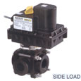 3/4" 3-Way Electric Ball Valves - Threaded w/Flanged Inlet - SL - PPL